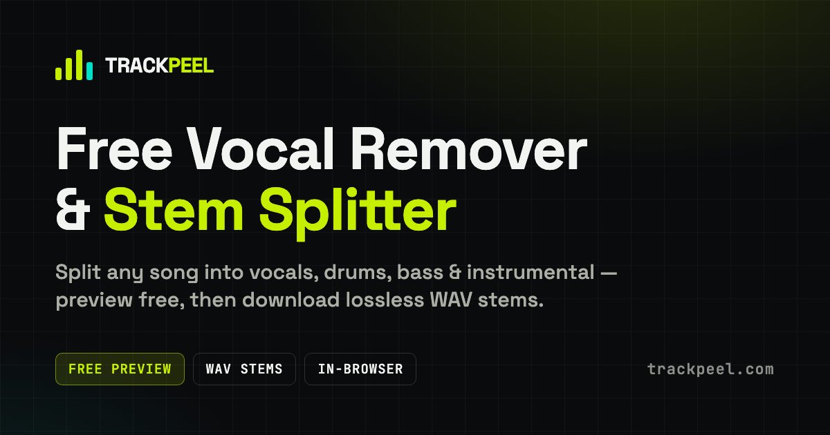 Minus One Text Minus One Maker — Turn Any Song Into a Minus One · Trackpeel